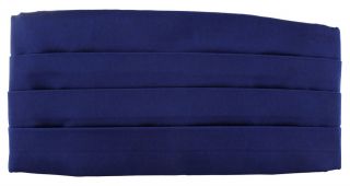 Royal Blue Silk Cummerbund