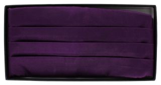 Purple Silk Cummerbund