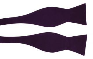 Purple Self Tie Silk Bow