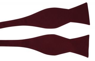 Wine Self Tie Silk Bow