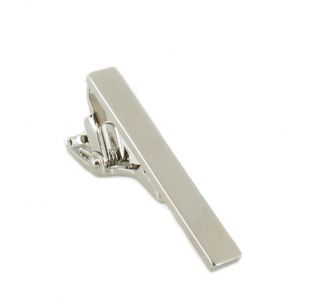 Silver Plain Tie Clip