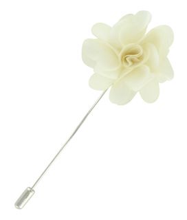 Cream Flower Lapel Pin