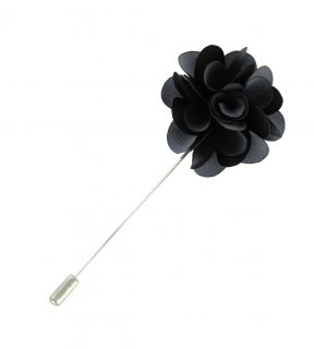 Grey Flower Lapel Pin