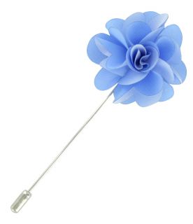 Light Blue Flower Lapel Pin