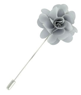 Silver Flower Lapel Pin