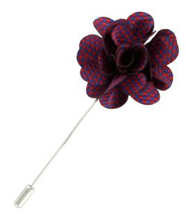 Red Puppy Tooth Flower Lapel Pin