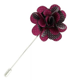 Pink Pin Dot Flower Lapel Pin