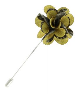 Yellow Pin Dot Flower Lapel Pin