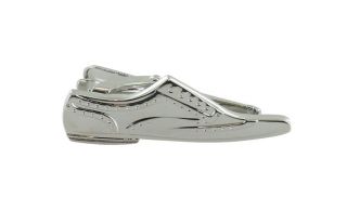 Silver Shoe Tie Clip