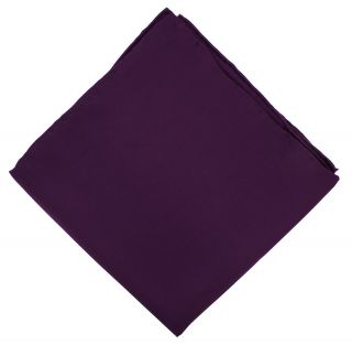 Purple Plain Silk Pocket Square