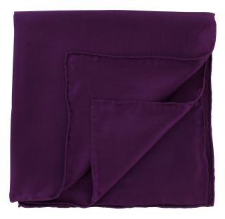 Purple Plain Silk Pocket Square