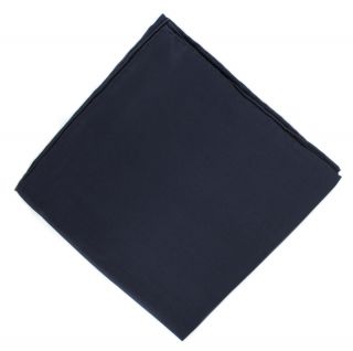 Dark Grey Plain Silk Pocket Square