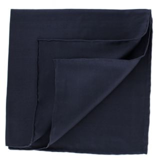 Dark Grey Plain Silk Pocket Square