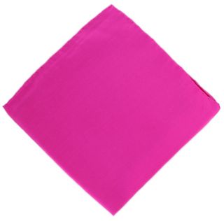 Fuchsia Plain Silk Pocket Square