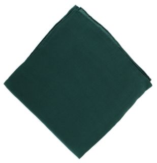 Green Plain Silk Pocket Square