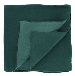 Green Plain Silk Pocket Square