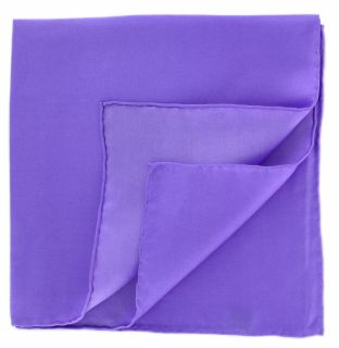 Light Lilac Plain Silk Pocket Square