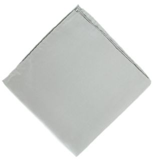 Silver Plain Silk Pocket Square