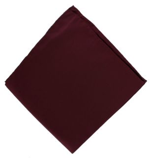 Wine Plain Silk Pocket Square