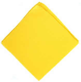 Yellow Plain Silk Pocket Square