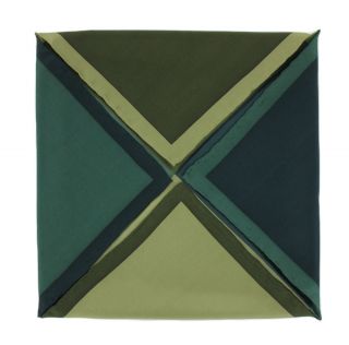 Green 4 Colour Way Silk Pocket Square