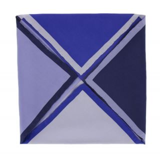 Purple 4 Colour Way Silk Pocket Square