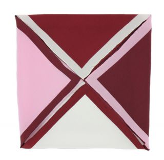 Red 4 Colour Way Silk Pocket Square