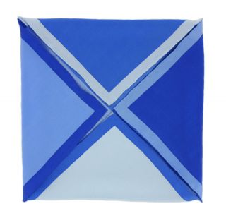 Royal Blue 4 Colour Way Silk Pocket Square