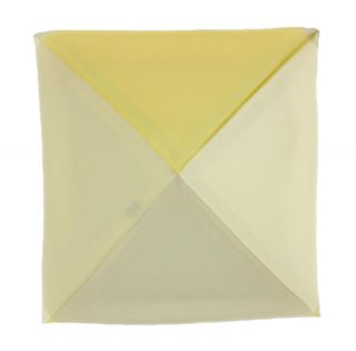 White 4 Colour Way Silk Pocket Square