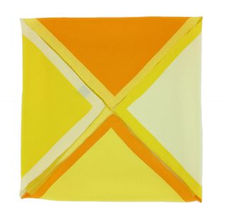 Yellow 4 Colour Way Silk Pocket Square