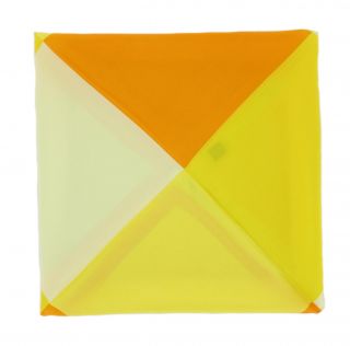 Yellow 4 Colour Way Silk Pocket Square