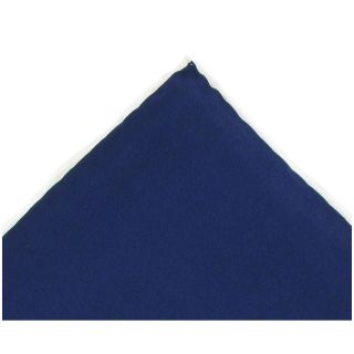 Navy with White Shoestring Border Silk Pocket Square