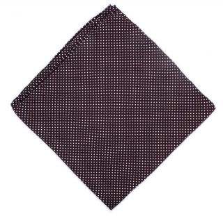 Burgundy Pin Dot Silk Pocket Square