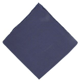 Navy Pin Dot Silk Pocket Square