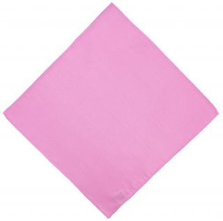 Pink Plain Twill Silk Pocket Square