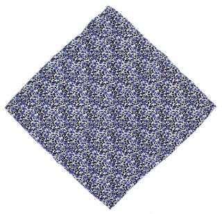 Purple Flower Silk Pocket Square