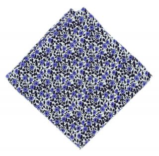 Purple Flower Silk Pocket Square