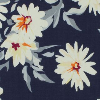 Cream Large Flower Silk & Cotton Pocket Square