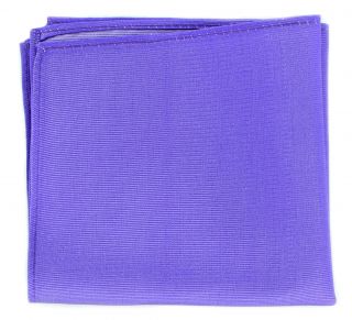 Purple Plain Twill Silk Pocket Square