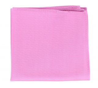 Pink Plain Twill Silk Pocket Square