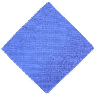 Blue Basket Weave Silk Pocket Square
