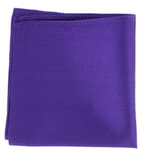 Purple Basket Weave Silk Pocket Square