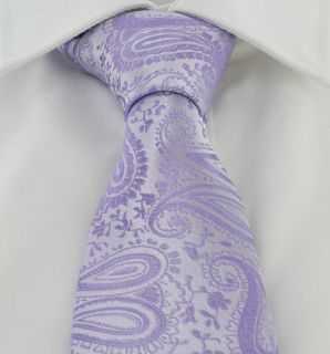 Lilac Tonal Paisley Tie & Pocket Square Set