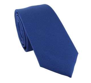Boys Royal Blue Plain Tie & Pocket Square Set