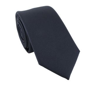 Boys Charcoal Plain Tie & Pocket Square Set