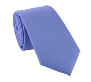 Boys Light Blue Plain Tie & Pocket Square Set