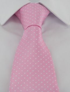 Pink & White Spot Tie & Pocket Square Set 