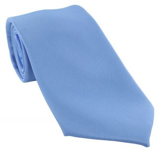 Light Blue Plain Tie & Contrast Floral Pocket Square Set