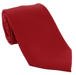 Red Plain Tie & Contrast Floral Pocket Square Set