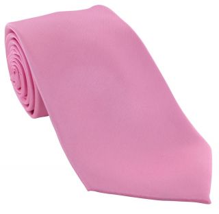 Pink Plain Tie & Contrast Floral Pocket Square Set